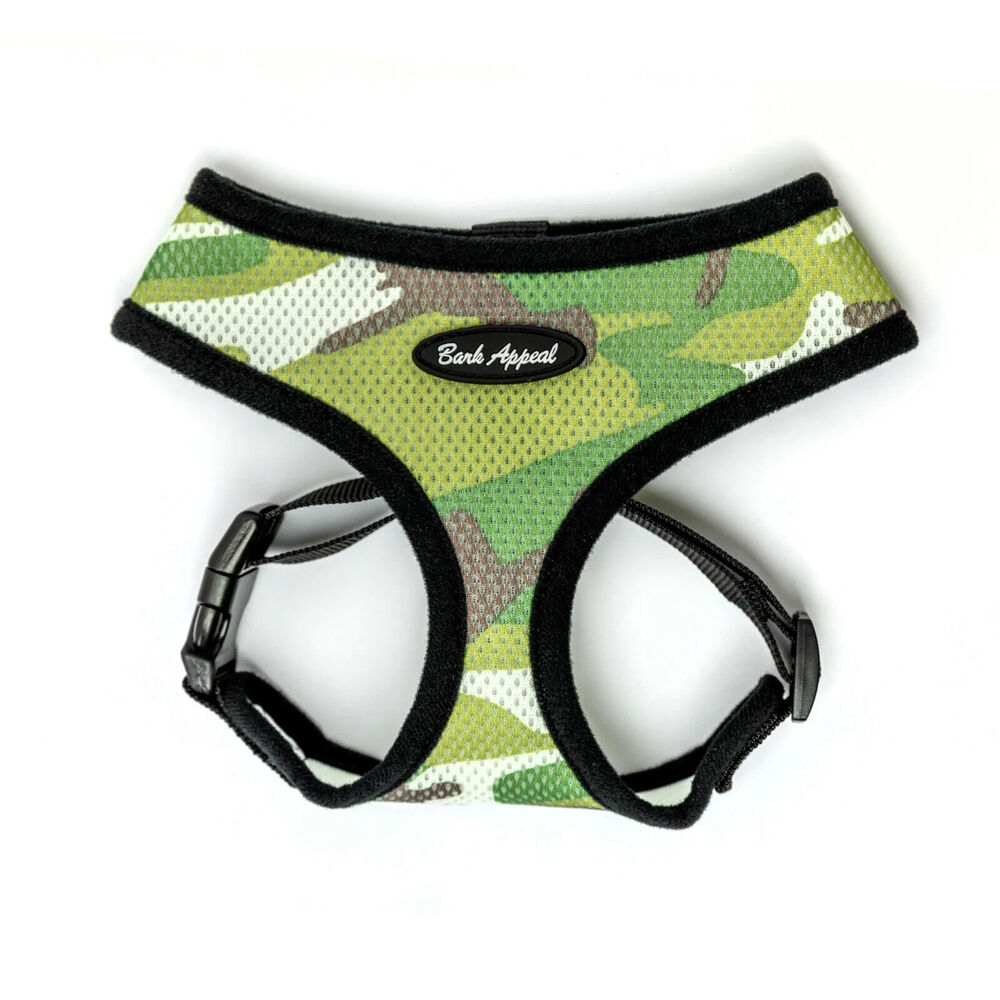 Bark Appeal Mesh Solid Breathe EZ Pull-Over Camouflage Dog Harness - XS